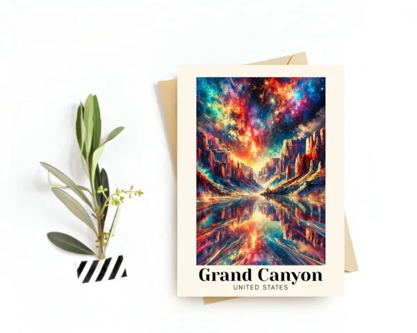 Grand Canyon, USA Travel Card, HD Wall Art – Iconic Landscape Print, Digital Download – The Perfect Travel Souvenir or Gift for Travelers