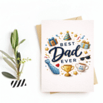 Father's Day Card - "Best Dad Ever" Postcard