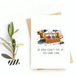 Father's Day Card - "If dad can't fix it No one can" Postcard