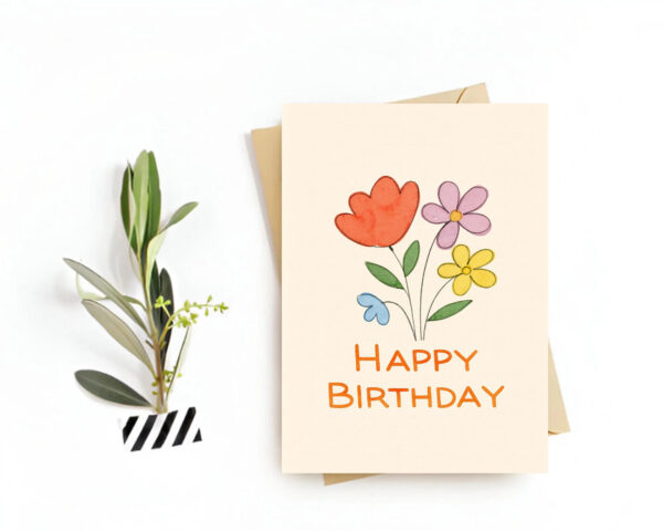 Pink Birthday Card - Postcard