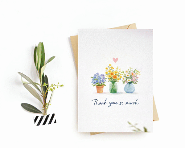 Thank You Card - "Thank You so much" Postcard