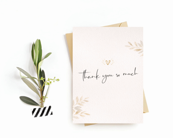 Thank You Card - "Thank You so much" Postcard